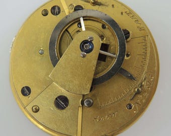 Georgian verge fusee pocket watch movement. c1820