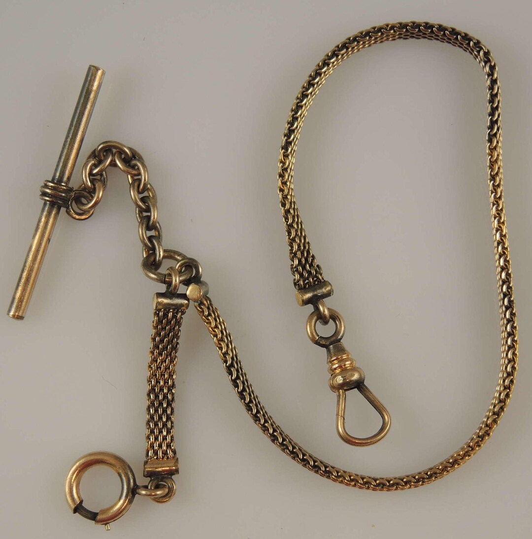 Washington Watch Chain Victorian Gilt Metal Pocket Watch Chain C1890 - Etsy