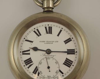 Reloj de bolsillo vintage de ferrocarril, c1910