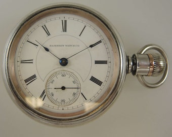 Fickur från Hampden, storlek 18, 15 juveler, ca 1885