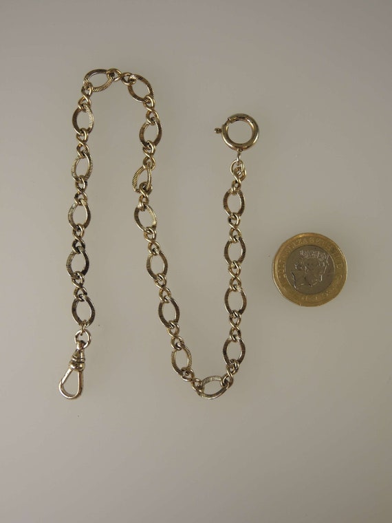 Victorian gold plated watch chain c1890 - image 2