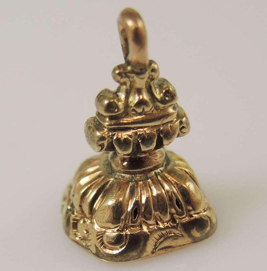 赤い金の石が付いたビクトリア朝の印章入れ 1850 年頃 - Etsy 日本