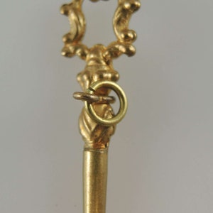 Gilt metal pocket watch key c1790