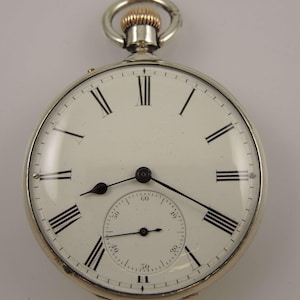High grade antique silver Swiss pocket watch c1880
