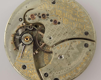 Relógio de bolso feminino Waltham 6s 15J, movimento c1893