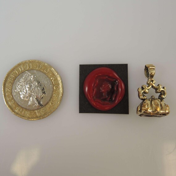 ヴィクトリア朝の金箔印章、凹版付き、1850 年頃 - Etsy 日本