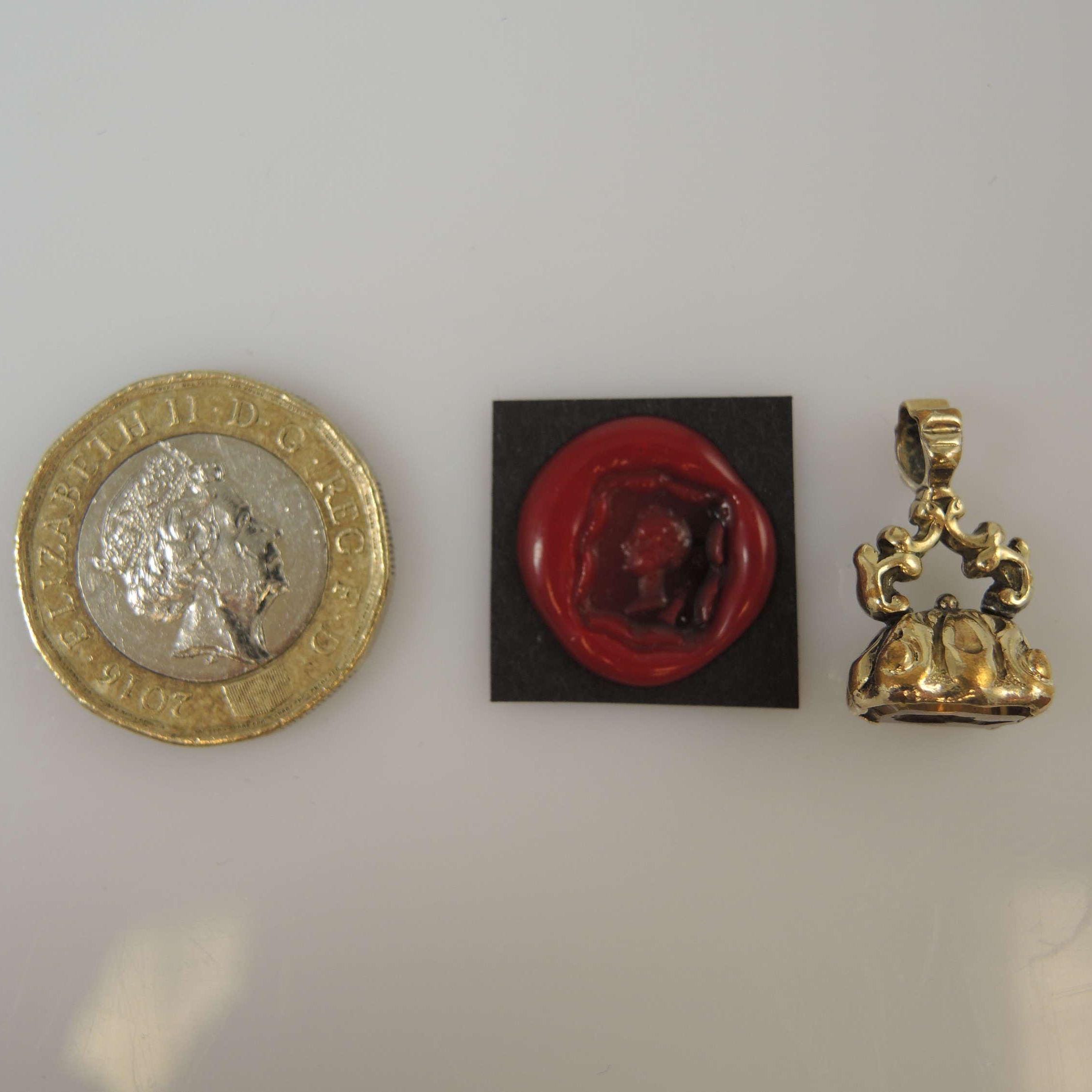 ヴィクトリア朝の金箔印章、凹版付き、1850 年頃 - Etsy 日本