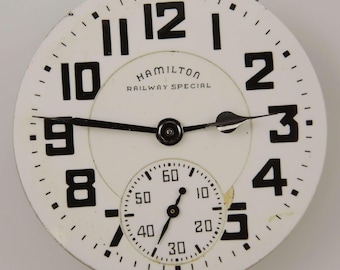 16s 21J Hamilton 992B zakhorloge-uurwerk c1946