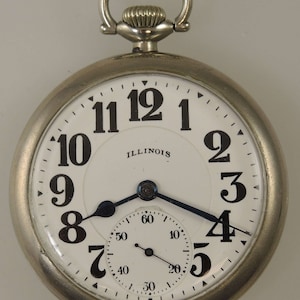 16 size 17 Jewel Illinois Bunn Loaner pocket watch c1922