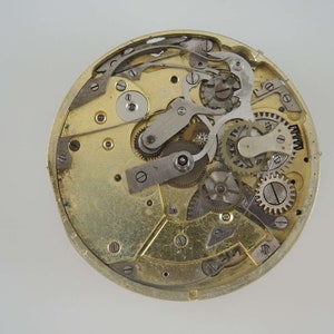 Chronograph pocket watch movement c1910 image 6