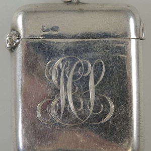 English silver Vesta case c1899