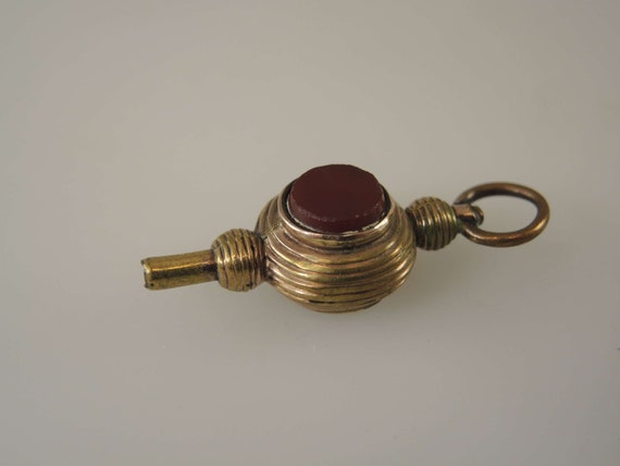 Gold cased Stone set pocket watch key c1850 - image 4