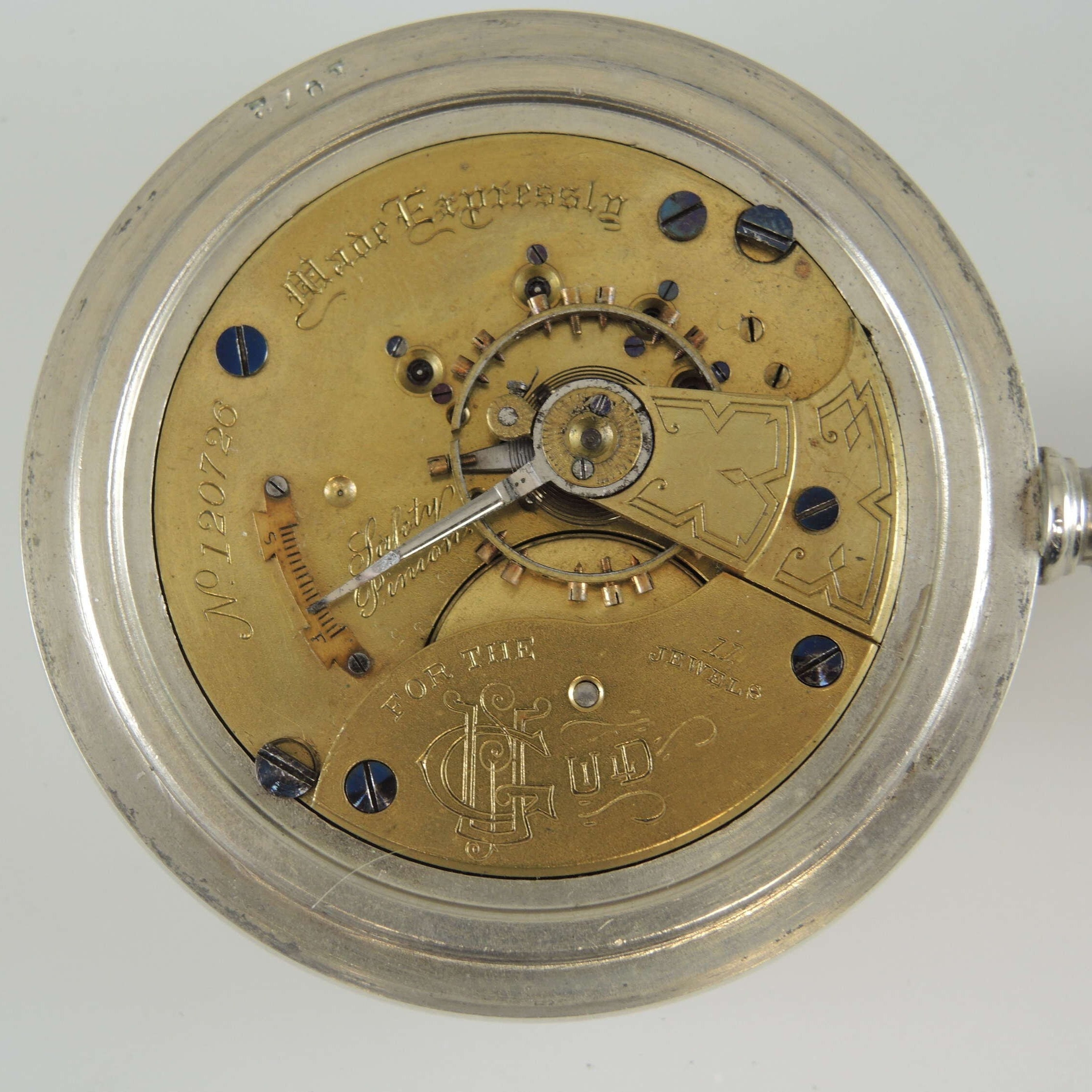 18s 11J Aurora Pocket Watch, 18s 11J Aurora Pocket Watch,
