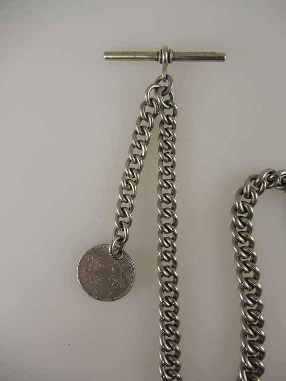 Victorian pocket watch chain with German Chinese … - image 2