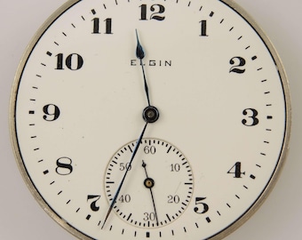 12s 15J Elgin zakhorloge uurwerk c1920