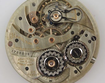 12 size 23 Jewel Hamilton 920 movement c1912