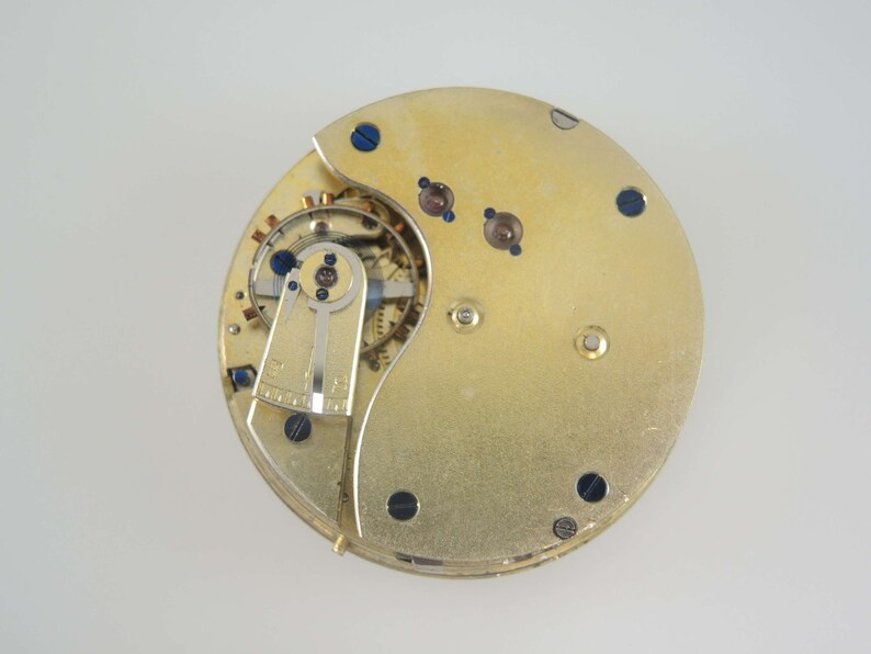 Chronograph pocket watch movement c1910 image 4