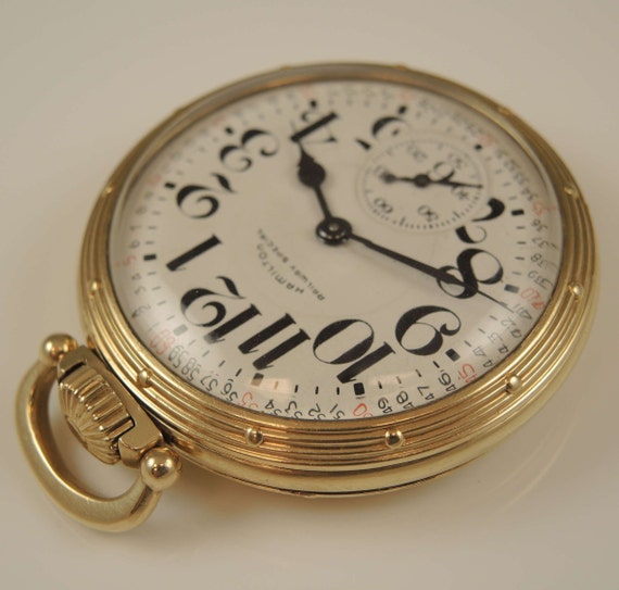 16 Size 23 Jewel Hamilton 950B Pocket watch c1957 - image 3