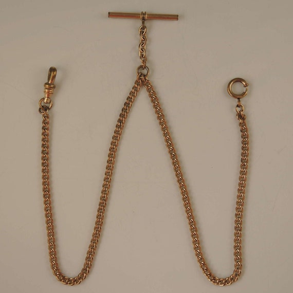 Victorian gilt double pocket watch chain c1890 - image 1