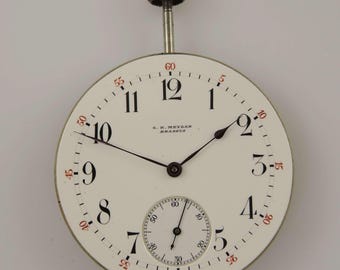 High quality Swiss pocket watch movement by Meylan c1910