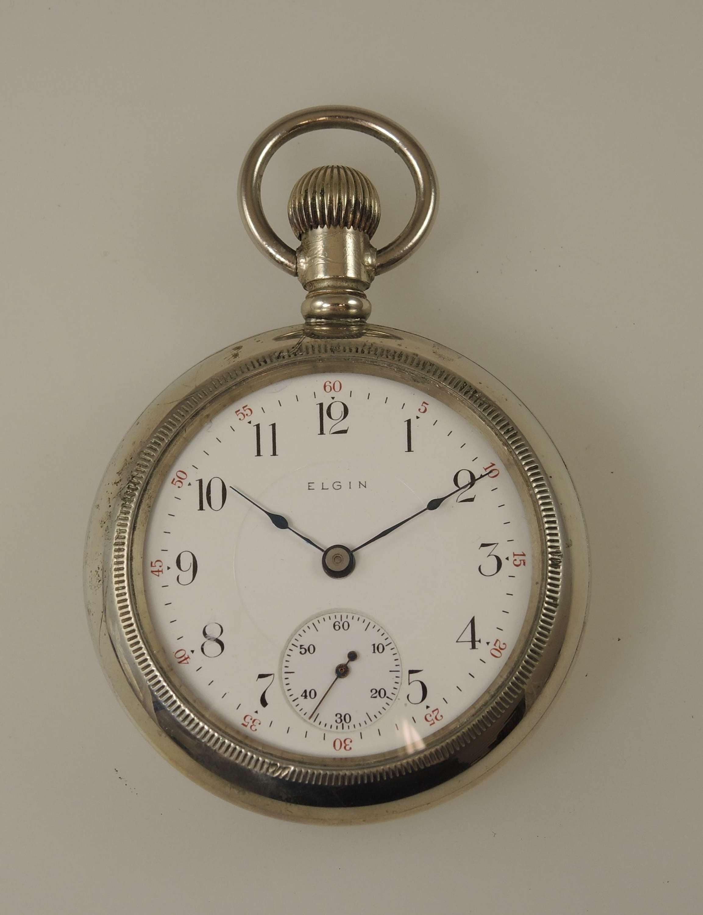 Vintage Pocket Watch by Elgin Watch Co 1915 Etsy