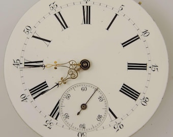 Swiss pocket watch movement with beautiful hands c1880