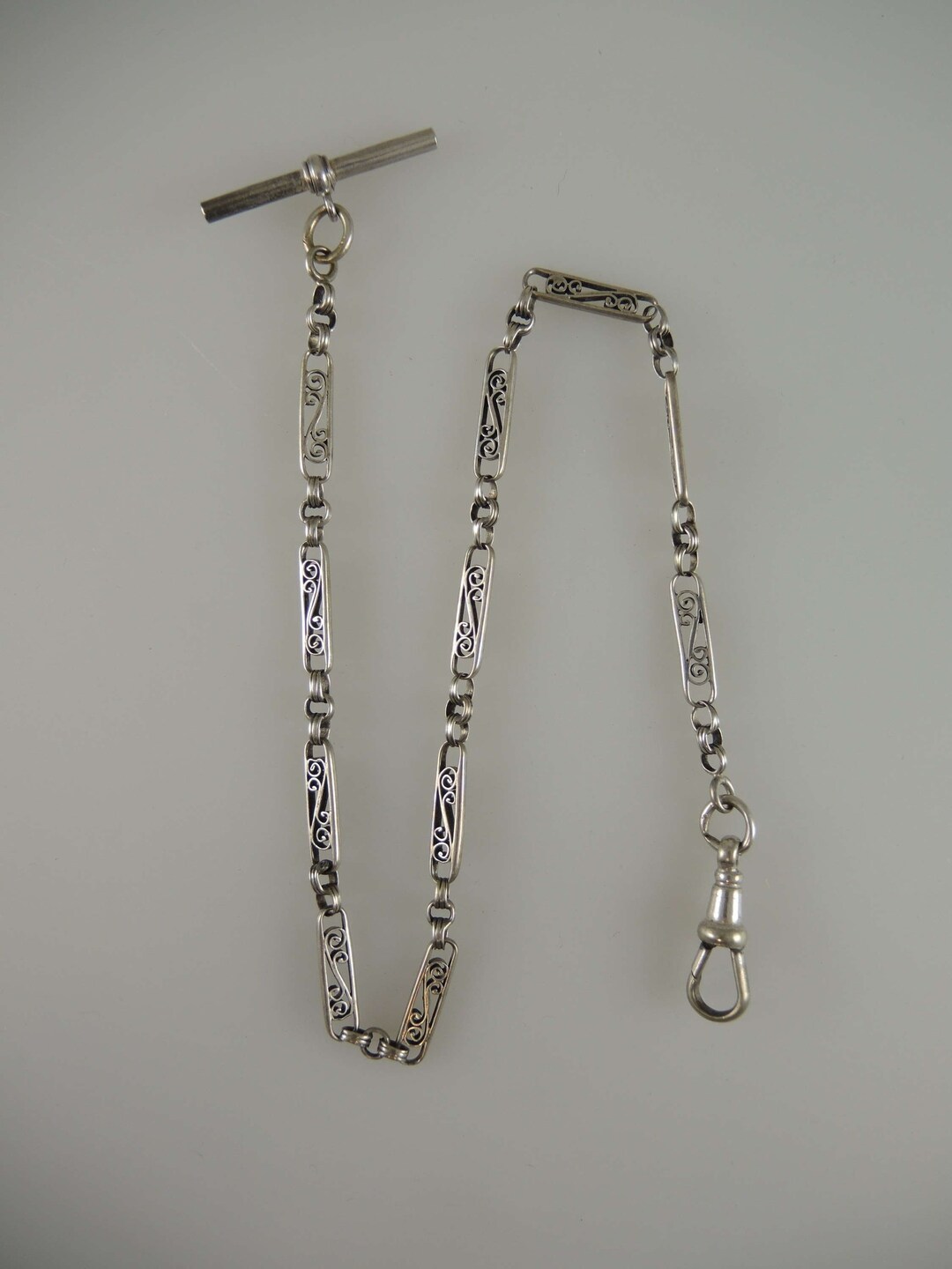 Washington Watch Chain Victorian White Metal Fancy Watch Chain C1890 - Etsy
