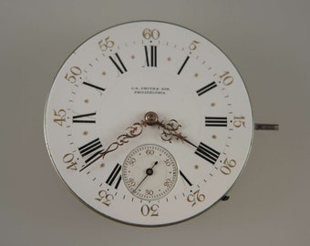 Movimiento de reloj de bolsillo de alta calidad por Huguenin & Sons c1890