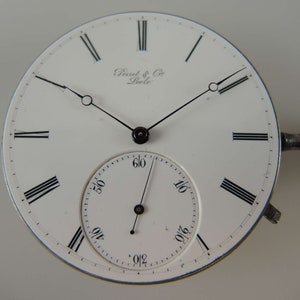 High Quality pocket watch movement by Perret & Co c1890 image 6