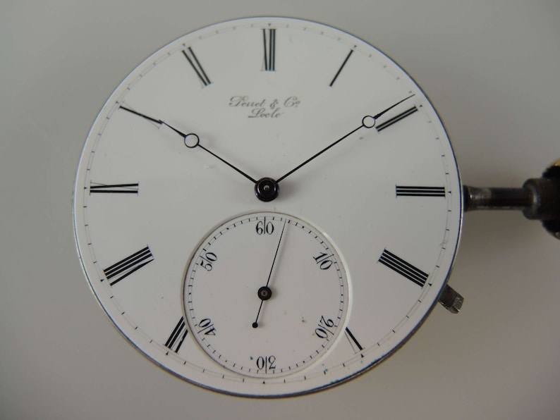 High Quality pocket watch movement by Perret & Co c1890 image 6