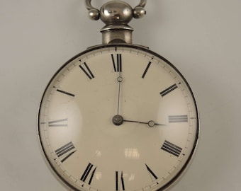 Georgian English silver fusee pocket watch. Webber, Woolwich c1829