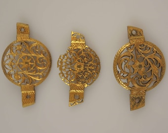 Lot of 3 Georgian verge fusee pocket watchcocks c1790-1810