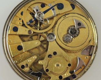 Movimiento de reloj de bolsillo repetidor de cuarto temprano c1840