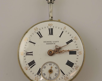 ULTRA Small Swiss pocket watch movement by H Capt c1910