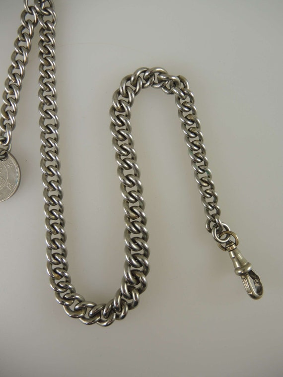 Victorian pocket watch chain with German Chinese … - image 3