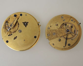 2 x Fusee zakhorloge uurwerken c1860