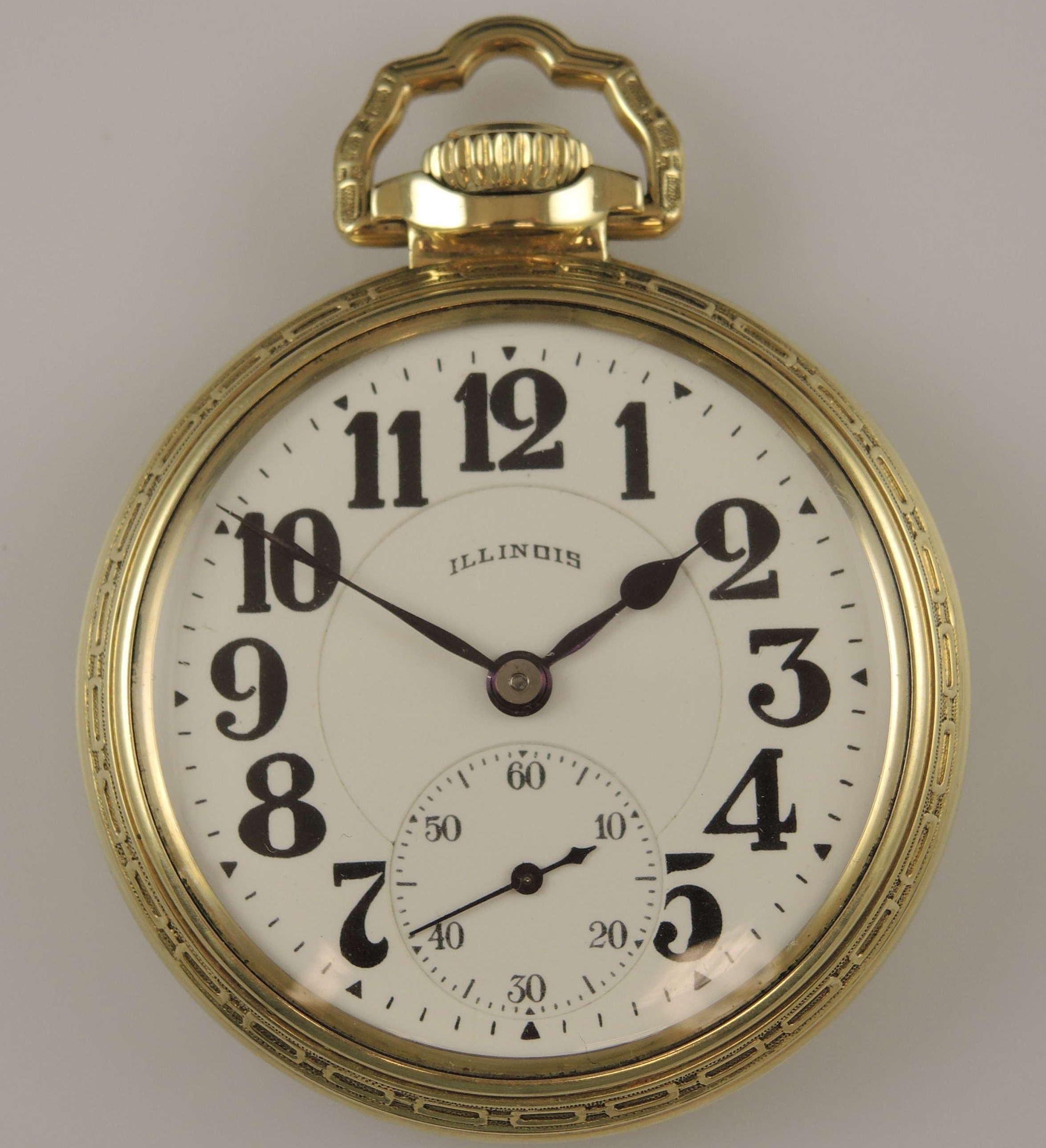 16 Size 21 Jewel Illinois Bunn Special 60 Hour Pocket Watch C1927
