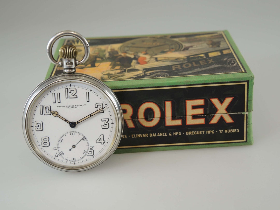 English Silver Vintage Rolex Pocket Watch C1928 - Etsy