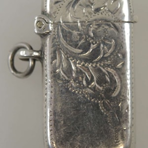 English silver Vesta case c1899