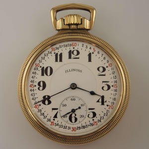 Classic 16s 21J Illinois Bunn Special Rail road pocket watch c1923