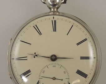 Engels zilver LIVERPOOL Windows fusee horloge door Litherland c1839