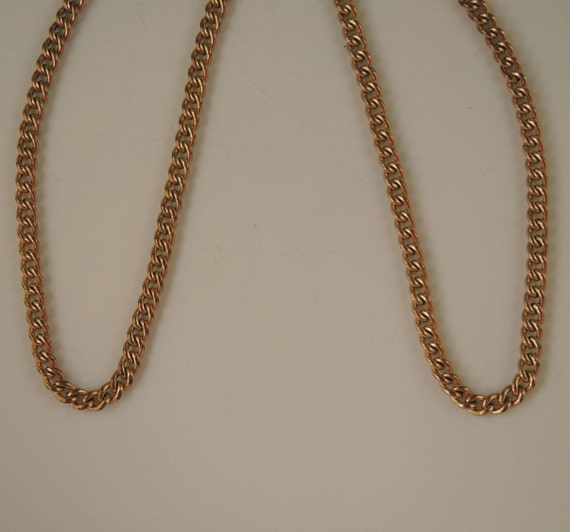 Victorian gilt double pocket watch chain c1890 - image 3