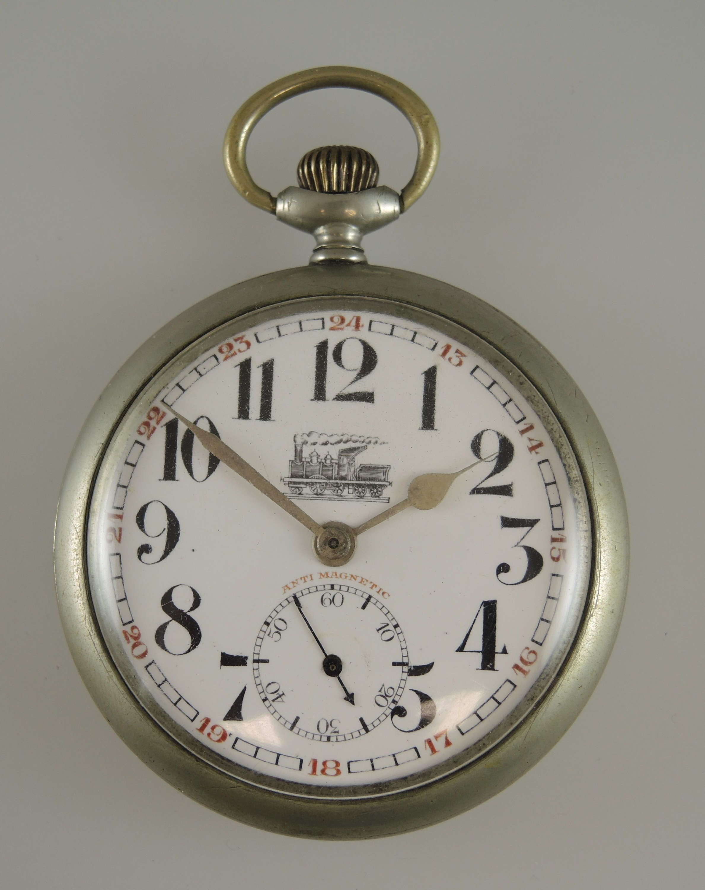 Pocket watch with hotsell train on front