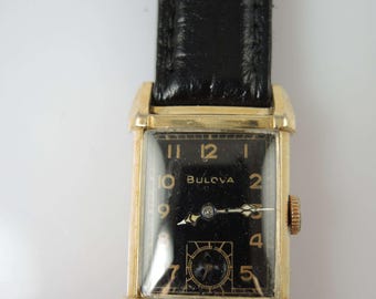 Elegante reloj de pulsera Bulova de 21 joyas, c1950