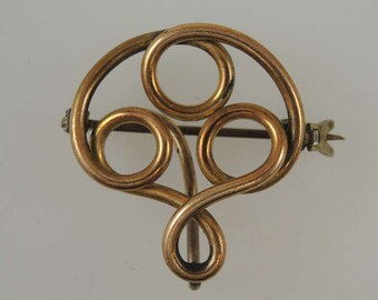 Art Nouveau Watch bow pin for a pendant watch c1910