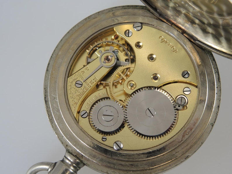 Railroad dial OMEGA Pocket watch c1915 | Etsy