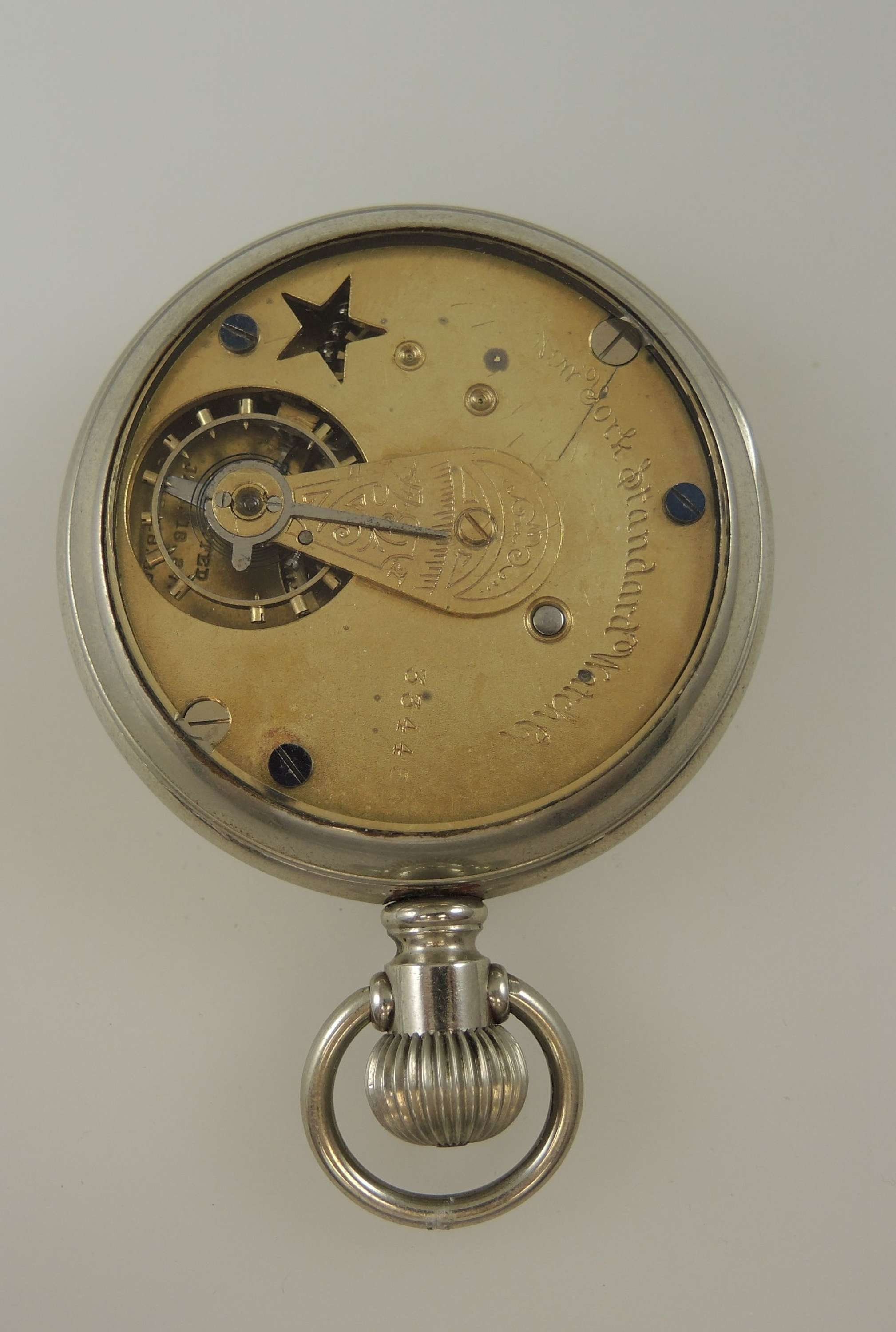 Orologio Da Taschino New York Standard Co. 16S – Movimento Con Molle Per Capelli – NOS