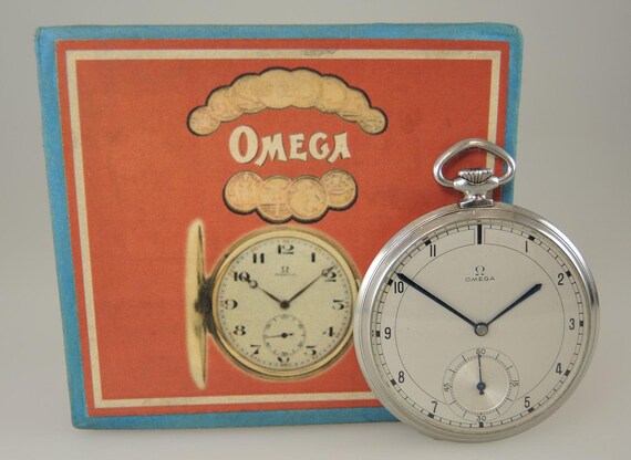 Vintage Omega Pocket Watch With Box 