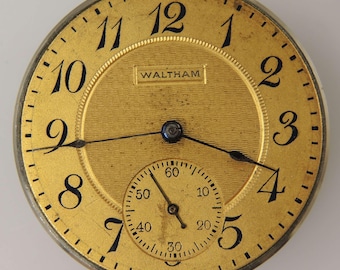 Reloj de bolsillo Waltham para dama, años 0, 7J, movimiento c1908