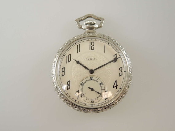 Elegant dress pocket watch by Elgin c1927